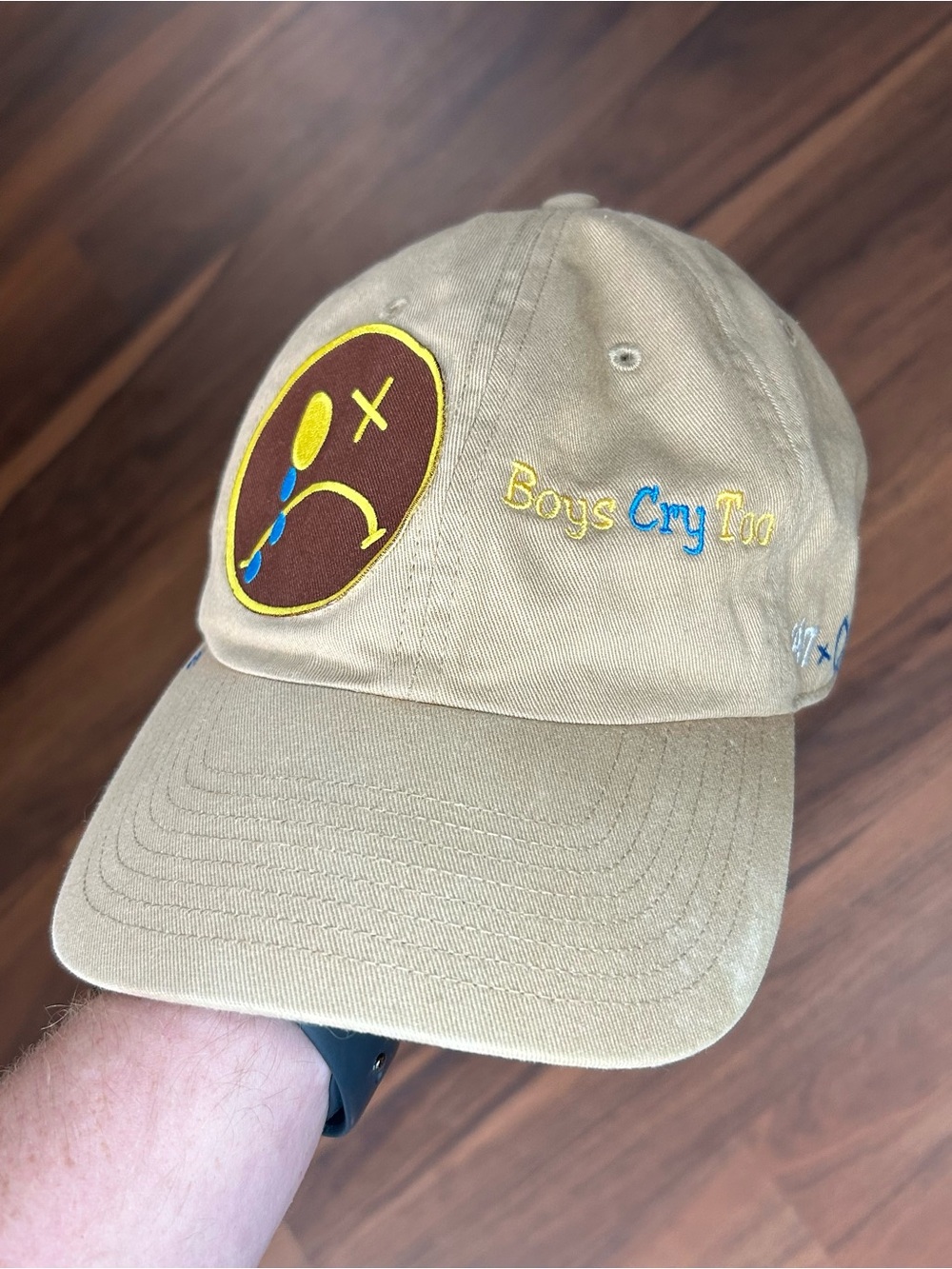 47 brand Boys Cry Too Khaki Baseball Cap with Embroidered Patch